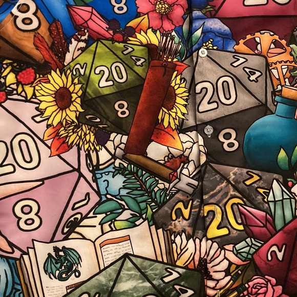 D&D dice Hawaiian short sleeve shirt - Picture 4 of 4